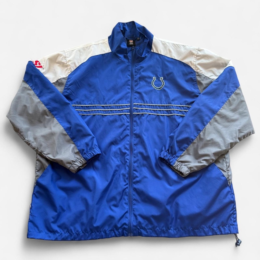 Y2K Reebok NFL Colts colorblock windbreaker, Sports Illustrated patch, size XXL